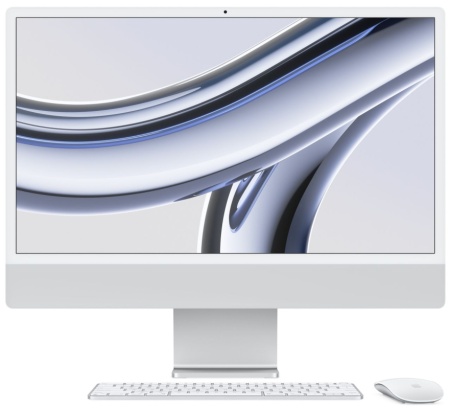 Apple iMac 24 M3 Retina 4,5K 2023 8GB/512GB Серебристый (MQRK3)