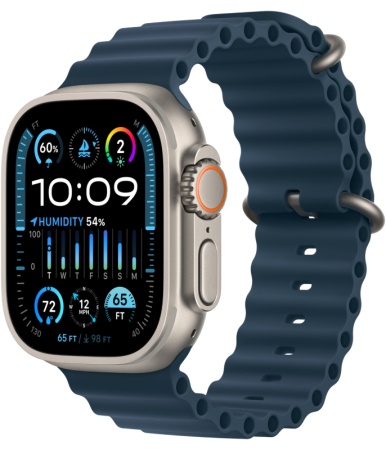 Apple Watch Ultra 2 49 titanium case with Синий ocean band